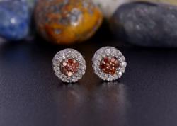 Red Diamond (enhanced) earrings
